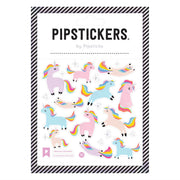 Blue and Pink unicorns with rainbow manes and tales