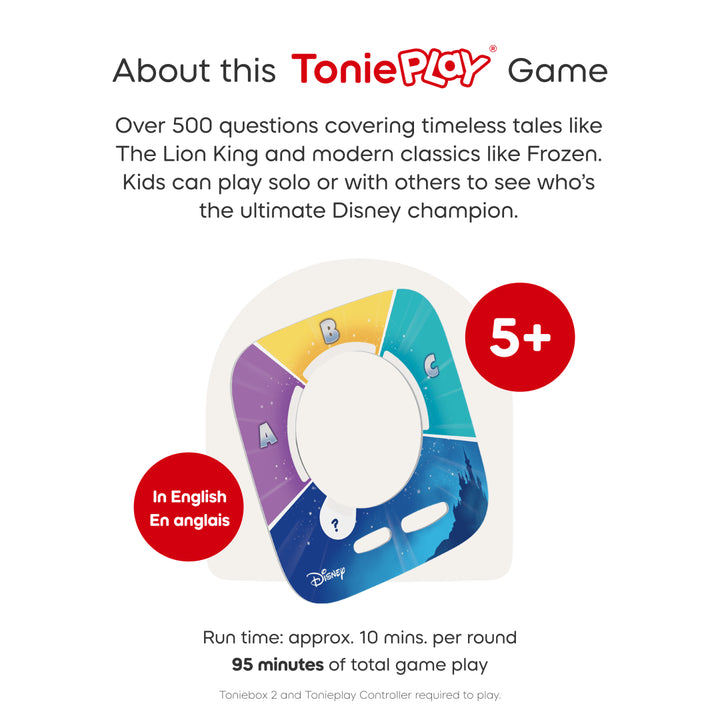 Disney Quiz Kingdom Tonieplay Controller + Game Set | Tonies