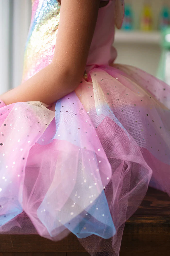 Rainbow Fairy Dress & Wings | Great Pretenders