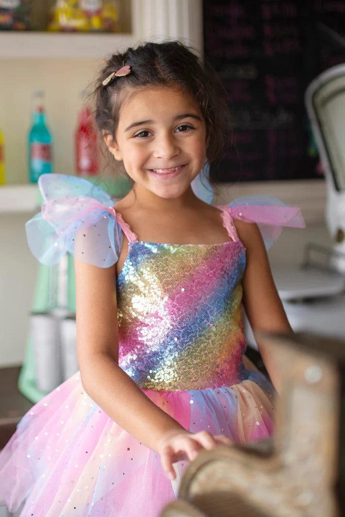 Rainbow Fairy Dress & Wings | Great Pretenders
