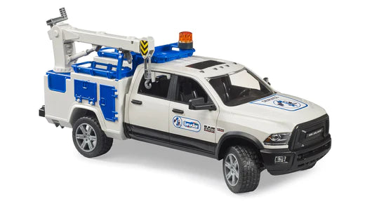 RAM Service Truck w/ Crane and Rotating Beacon Light | Bruder - LOCAL PICKUP