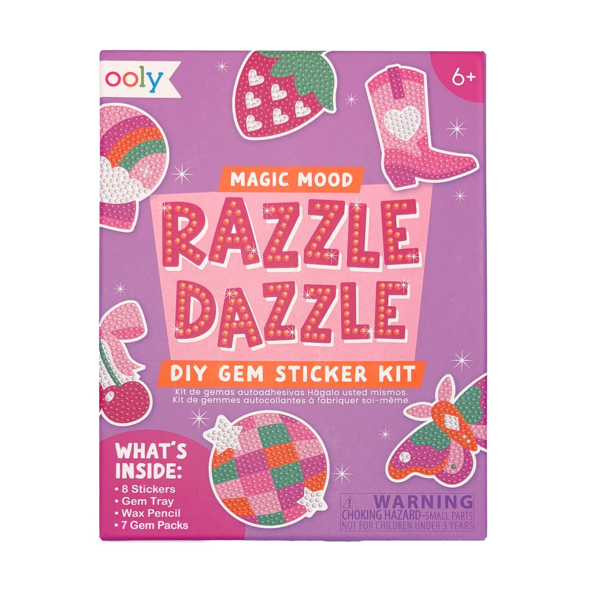 Razzle Dazzle Mini DIY Gem Sticker Kit - Magic Mood - 8 Stickers | OOLY