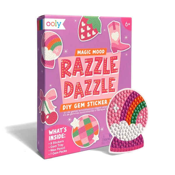 Razzle Dazzle Mini DIY Gem Sticker Kit - Magic Mood - 8 Stickers | OOLY