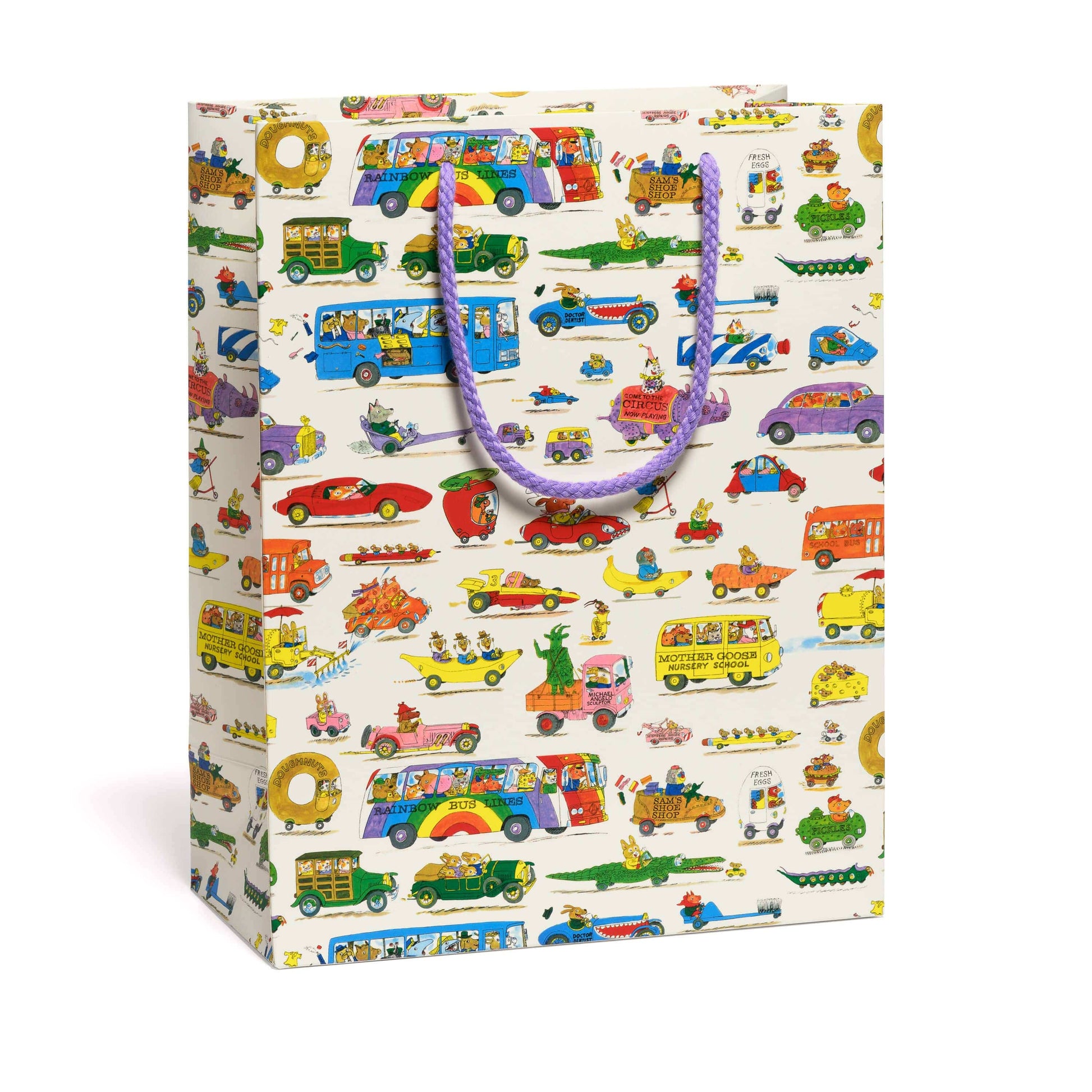 Red Cap Cards Party Large Richard Scarry Busytown Cars Gift Bags