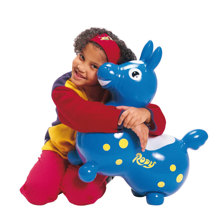 Rody Inflatable Bounce Horse Blue