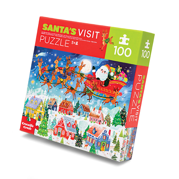 Santa's Visit - 100 Pieces Boxed Puzzle | Crocodile Creek