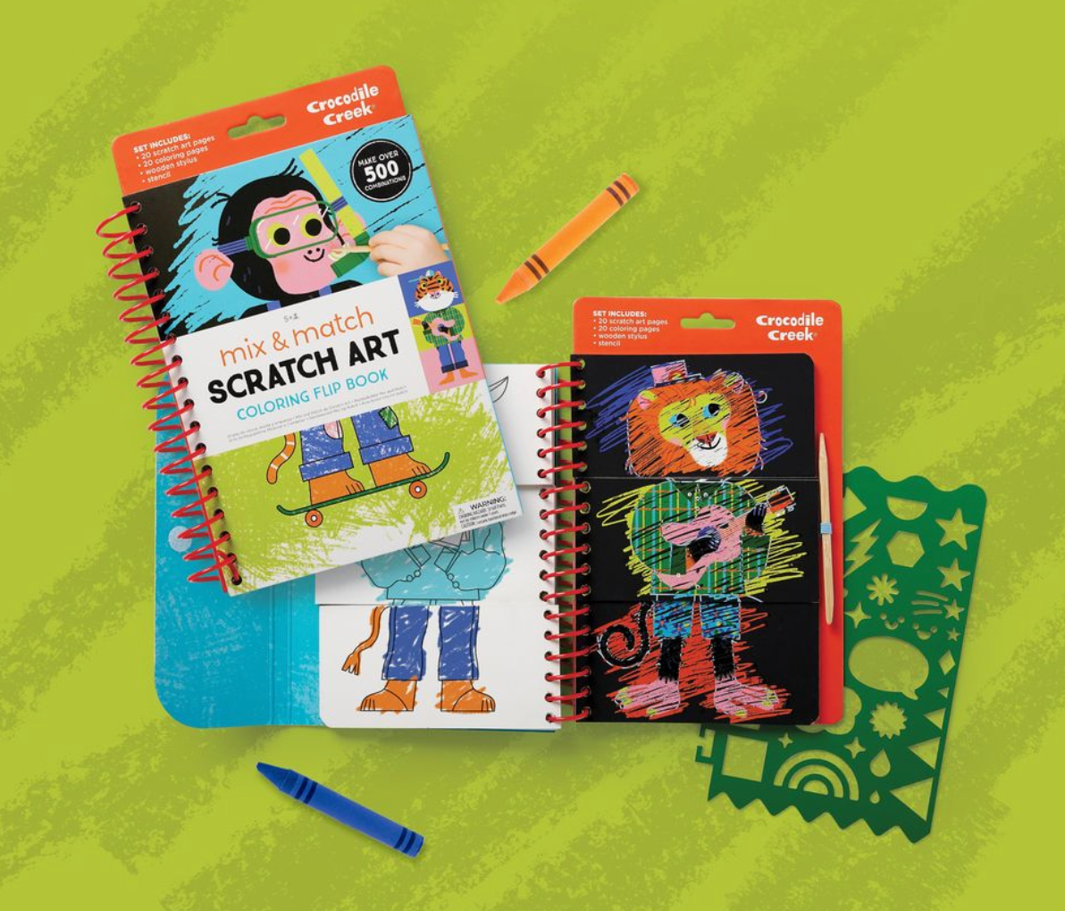 Scratch Art Flip Book - Animals | Crocodile Creek