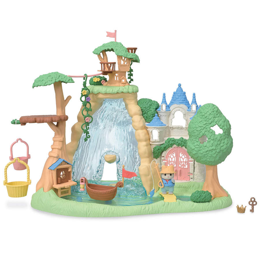 front view of secret forest falls set