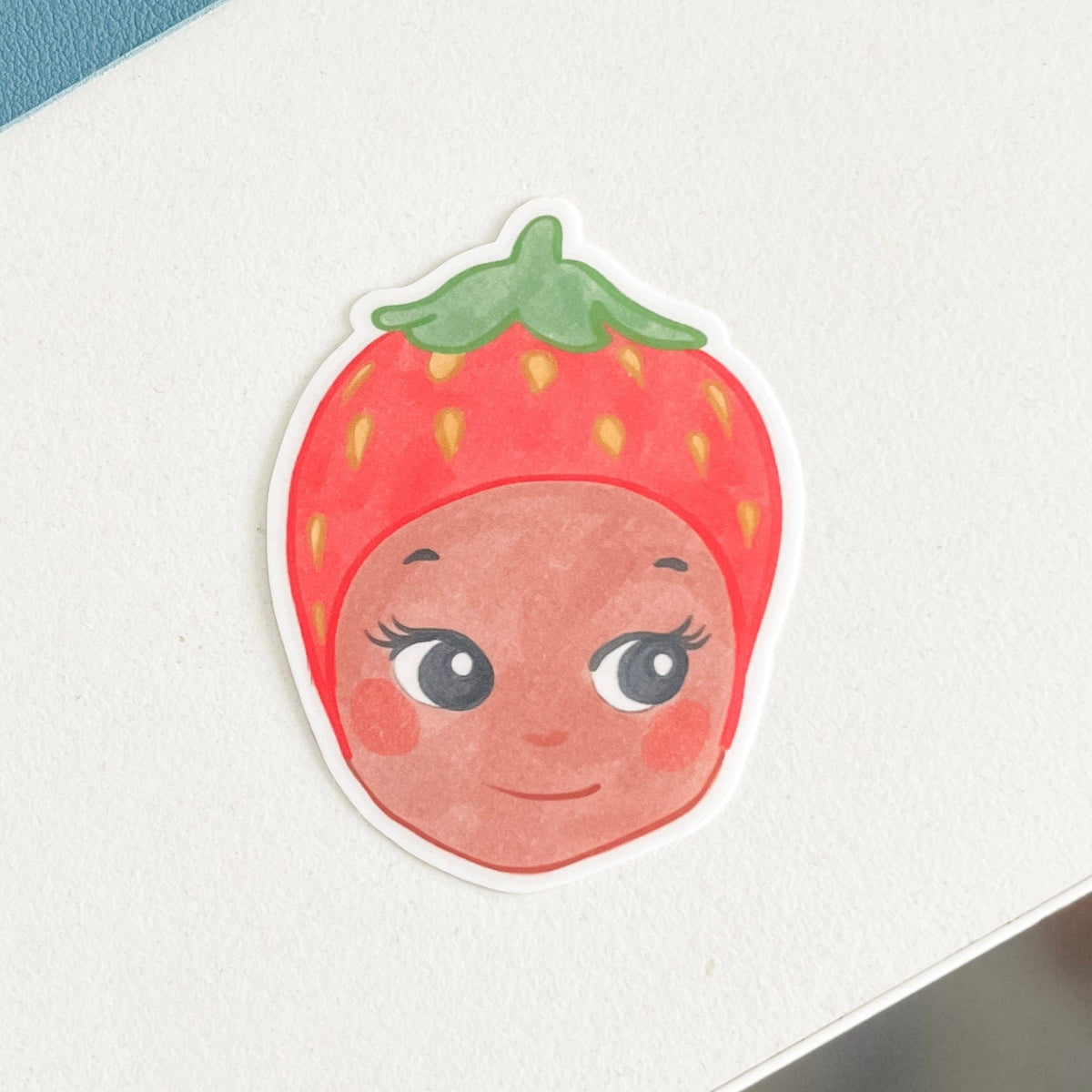 SketchboardJoy Cards Sonny Angel Strawberry Tan Sticker