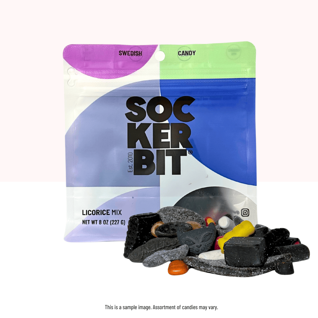Sockerbit Treats Licorice Mix Swedish Candy Bag