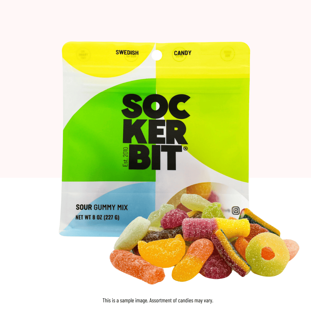 Sockerbit Treats Sour Mix Swedish Candy Bag