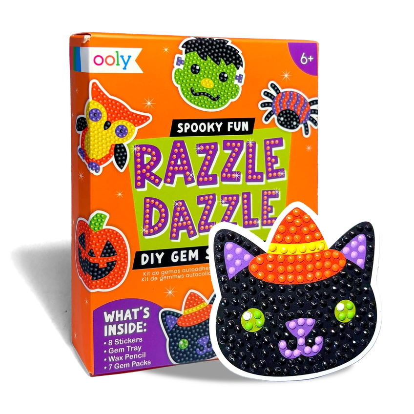 Mini Razzle Dazzle Diy Gem Sticker Kit - Spooky Fun | OOLY