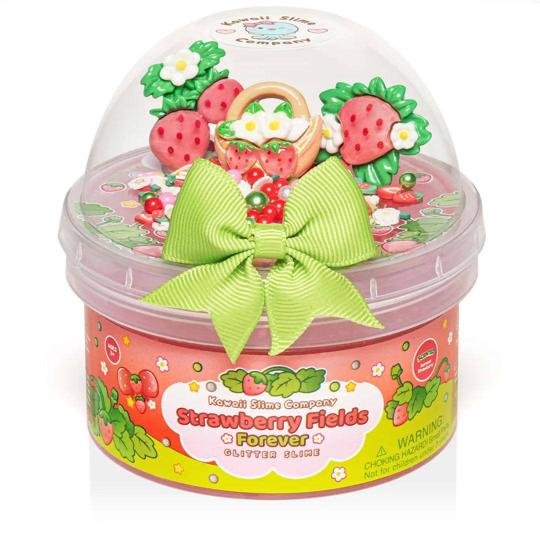 Strawberry Fields Forever Glitter Slime | Kawaii Slime Company