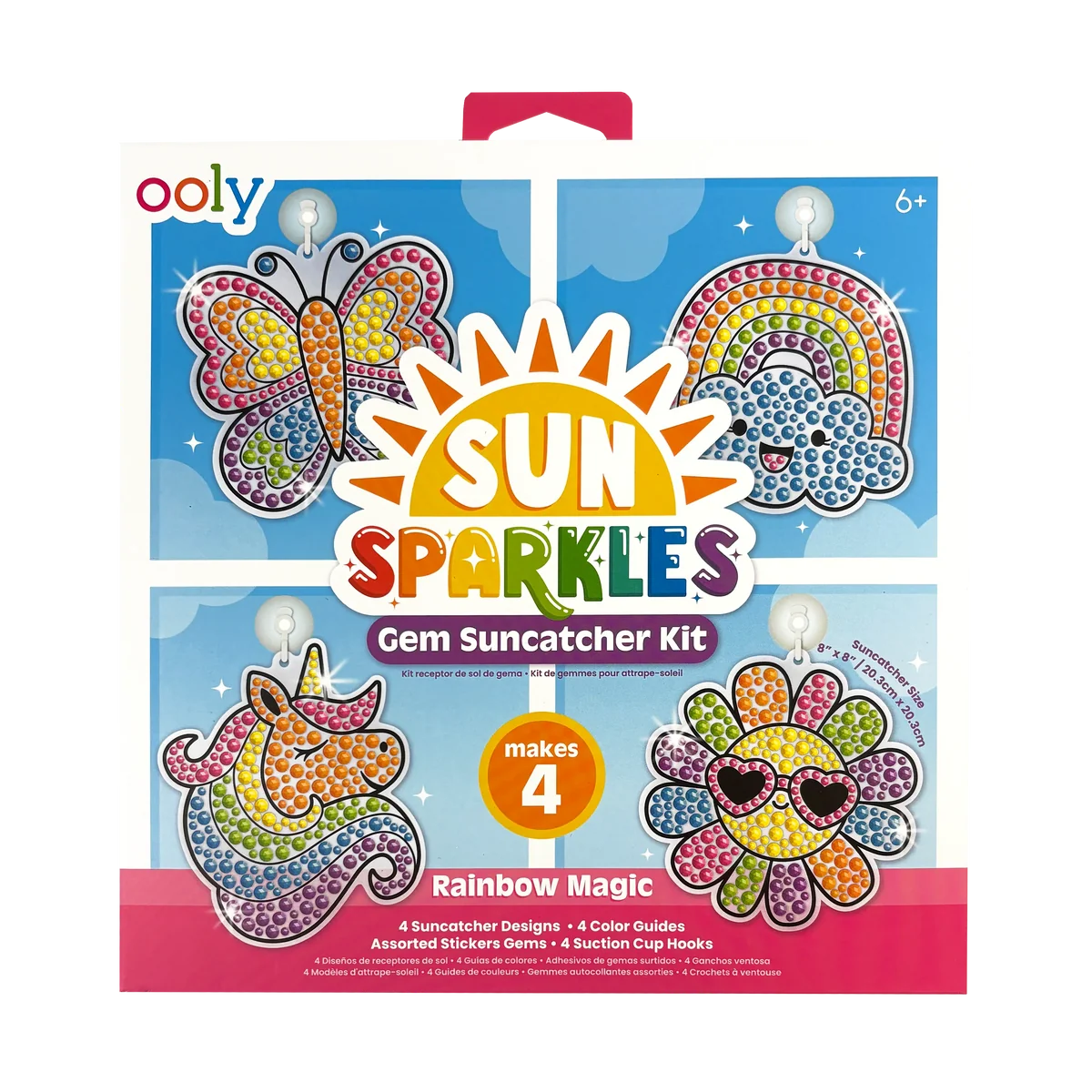 Sun Sparkles Gem Suncatcher Kit - Rainbow Magic - 4 Designs | OOLY