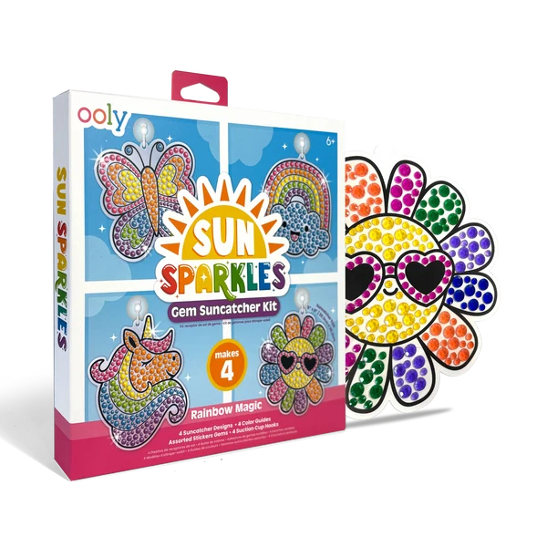 Sun Sparkles Gem Suncatcher Kit - Rainbow Magic - 4 Designs | OOLY