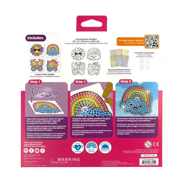 Sun Sparkles Gem Suncatcher Kit - Rainbow Magic - 4 Designs | OOLY