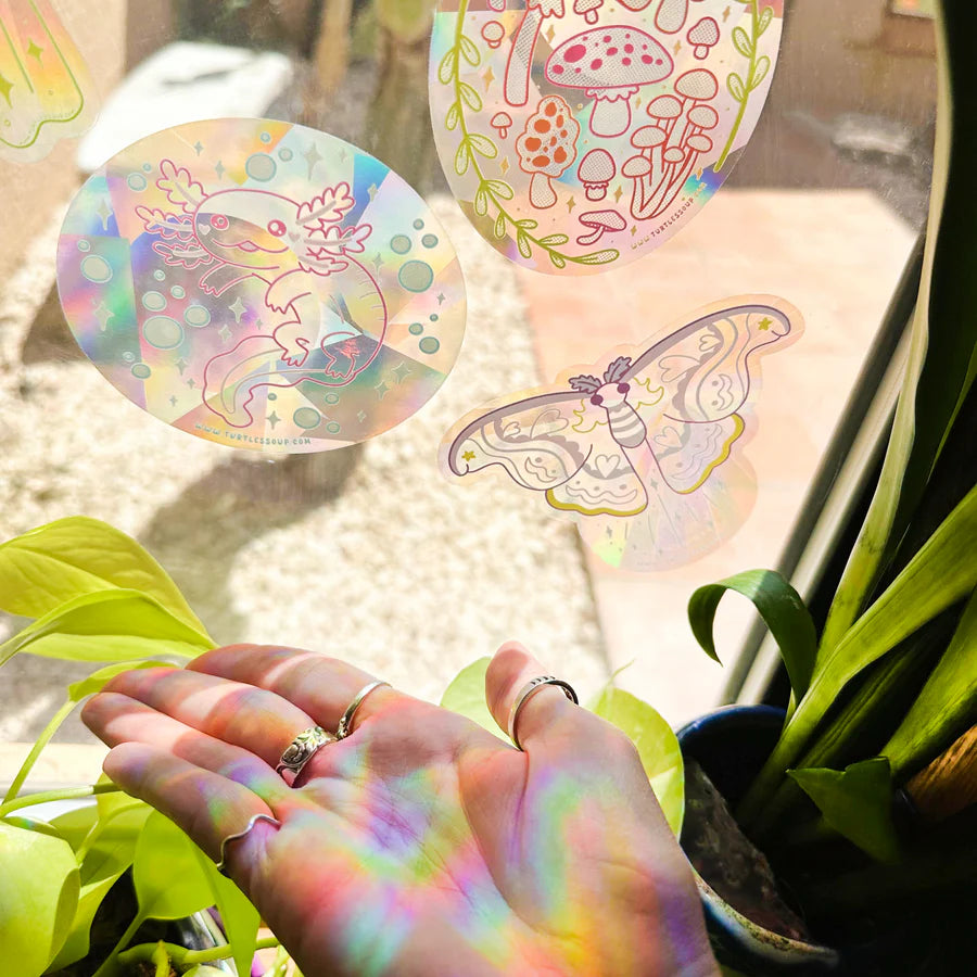 Axolotl Suncatcher Sticker | Turtle's Soup