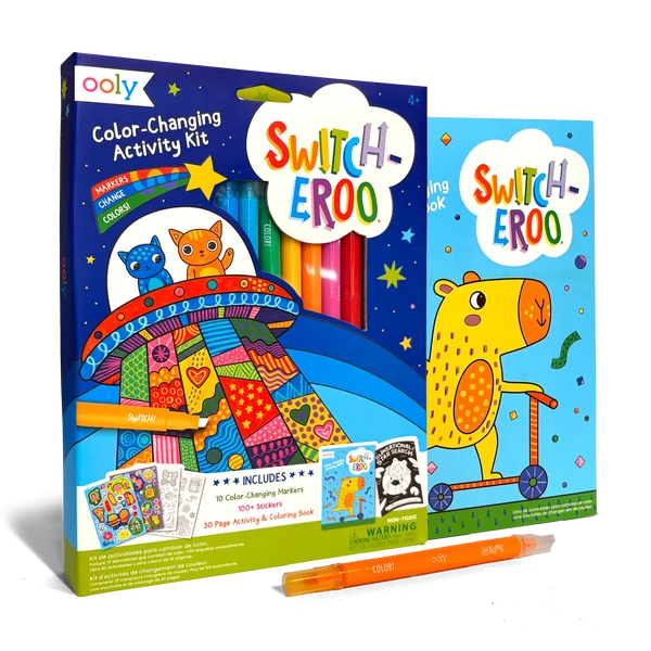 Switch-eroo! Color-Changing Activity Kit - Markers Stickers Coloring Book | OOLY