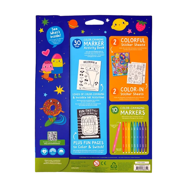 Switch-eroo! Color-Changing Activity Kit - Markers Stickers Coloring Book | OOLY