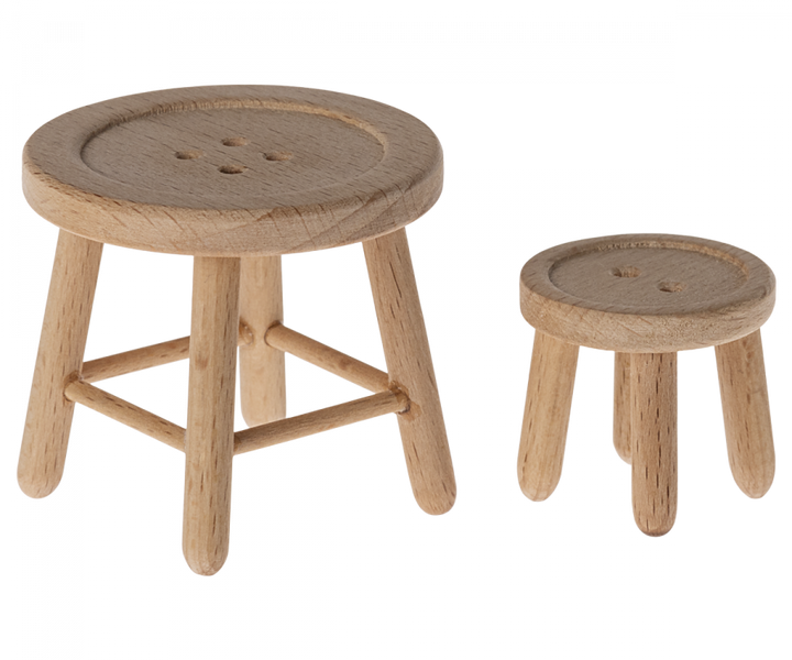 Table and Stool Set, Mouse | Maileg