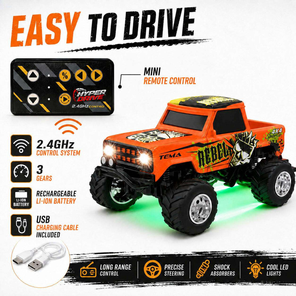 Hyper Drive Mini RC Retro Truck