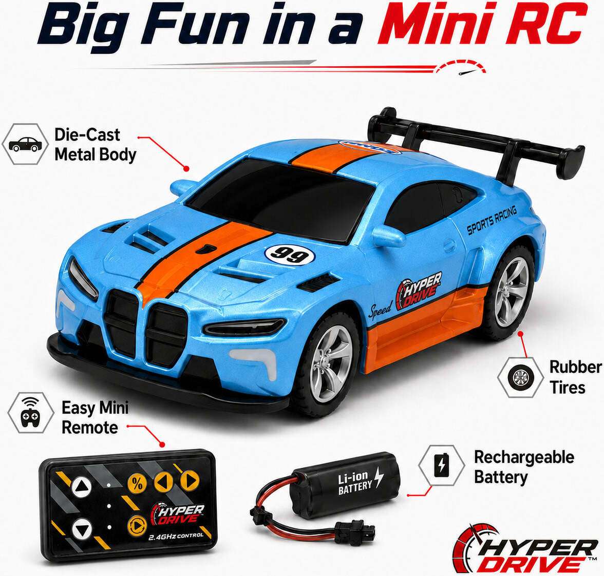 Hyper Drive Mini RC Race Car