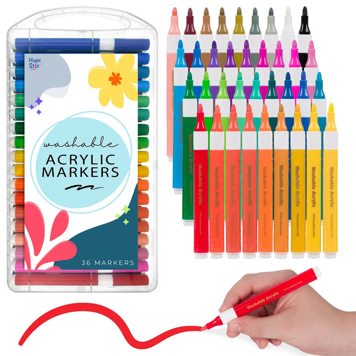 Magic Stix - Washable Acrylic Markers, 36 Pack | TPG