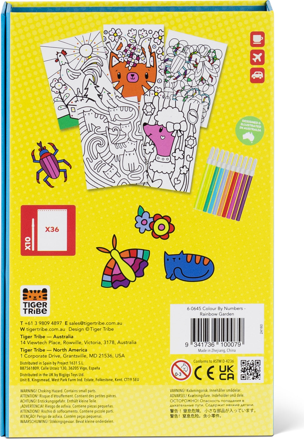 Color by Numbers - Rainbow Garden | Tiger Tribe