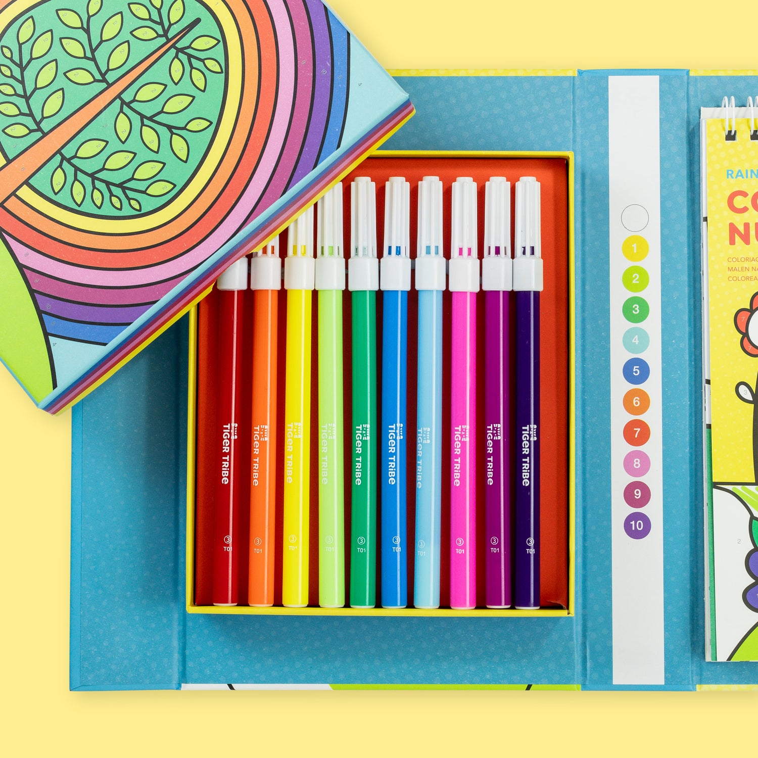 Color by Numbers - Rainbow Garden | Tiger Tribe