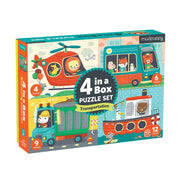 Transportation 4-In-a-Box Progressive Puzzle | mudpuppy