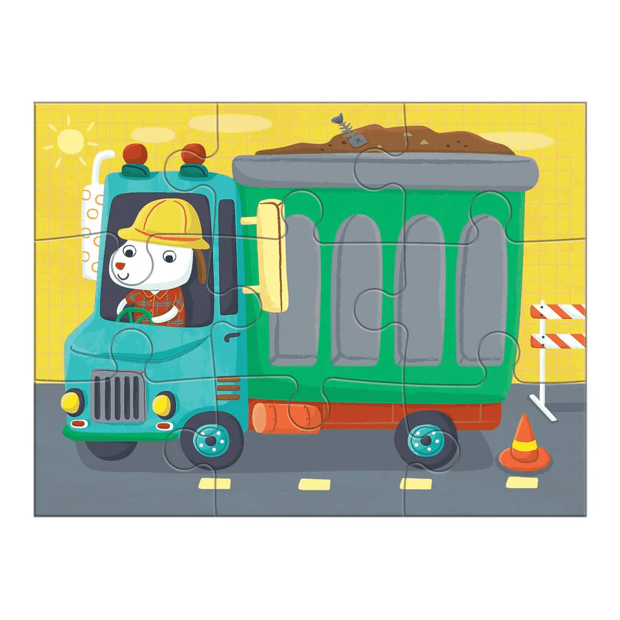 Transportation 4-In-a-Box Progressive Puzzle | mudpuppy