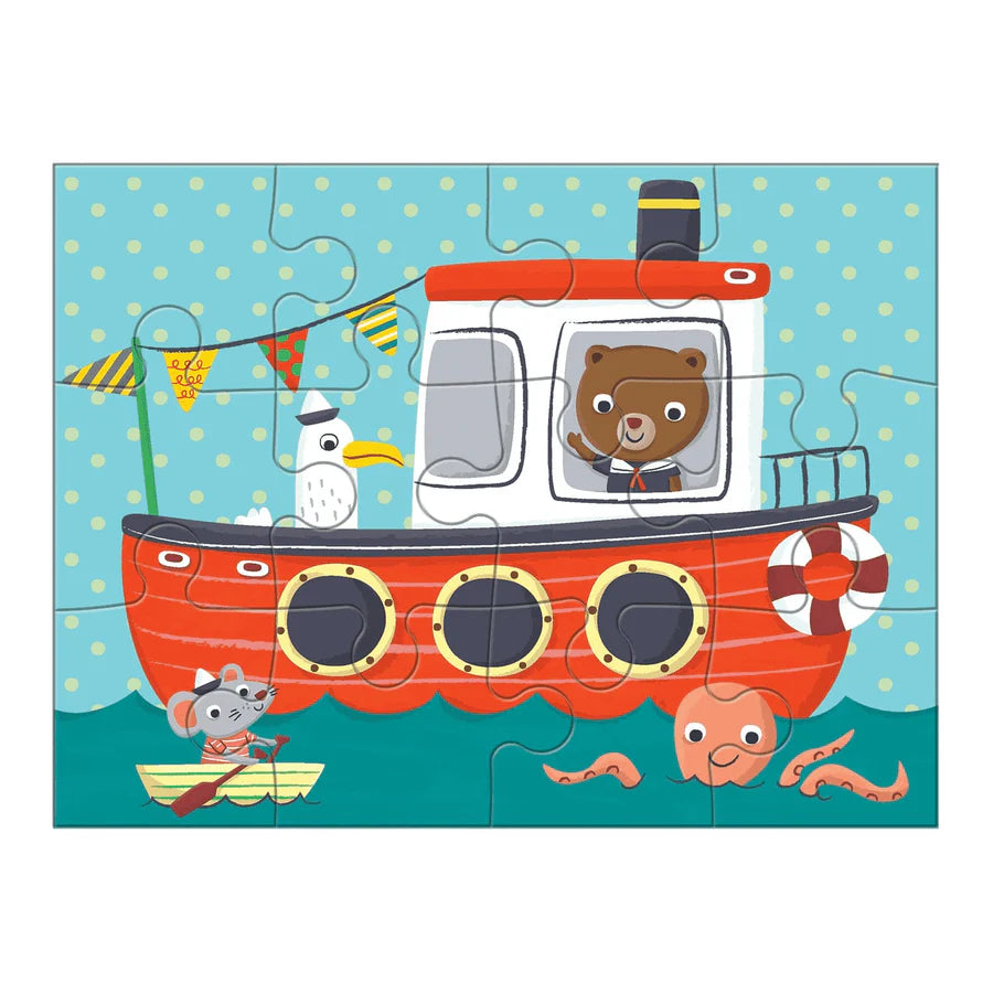 Transportation 4-In-a-Box Progressive Puzzle | mudpuppy