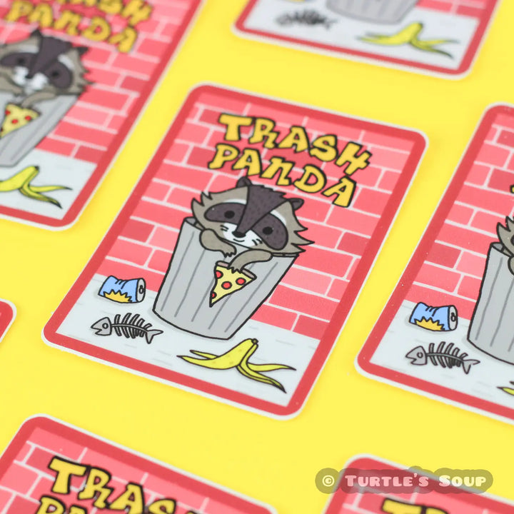 Trash Panda Funny Raccoon Garbage Vinyl Sticker | Turtle's Soup