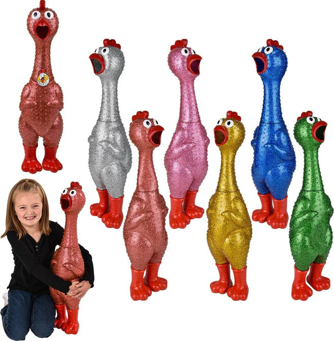 Giant Sparkle Rubber Chicken - 24" | The Toy Network - LOCAL PICK UP ONLY