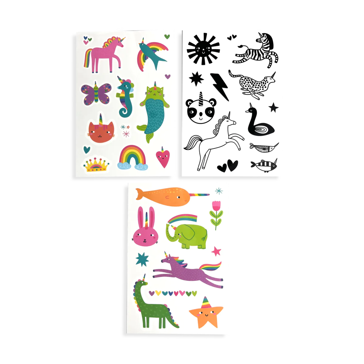 3 included tattoo sheets