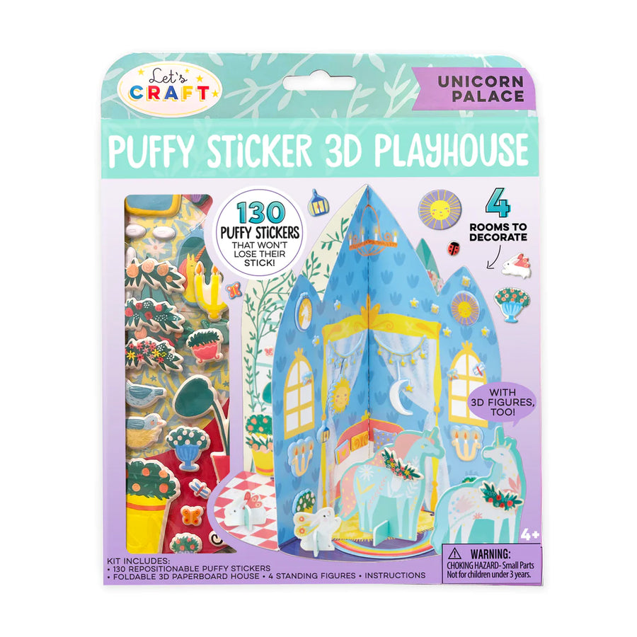 cover art of 3d puffy sticker playhouse unicorn palace