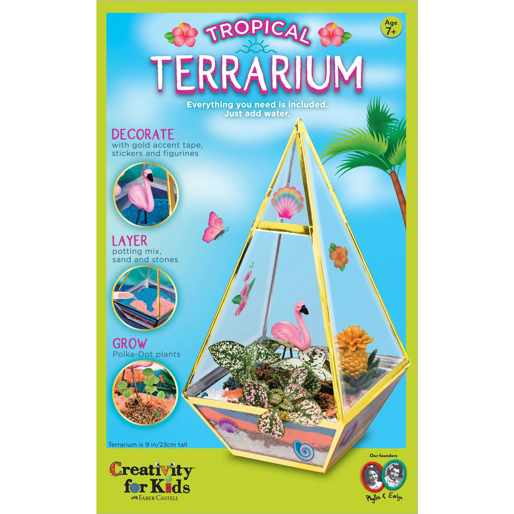  Creativity for Kids Tropical Terrarium Craft Kit - Kids Terrarium  Kit for Ages 7+, STEAM Activity : Toys & Games