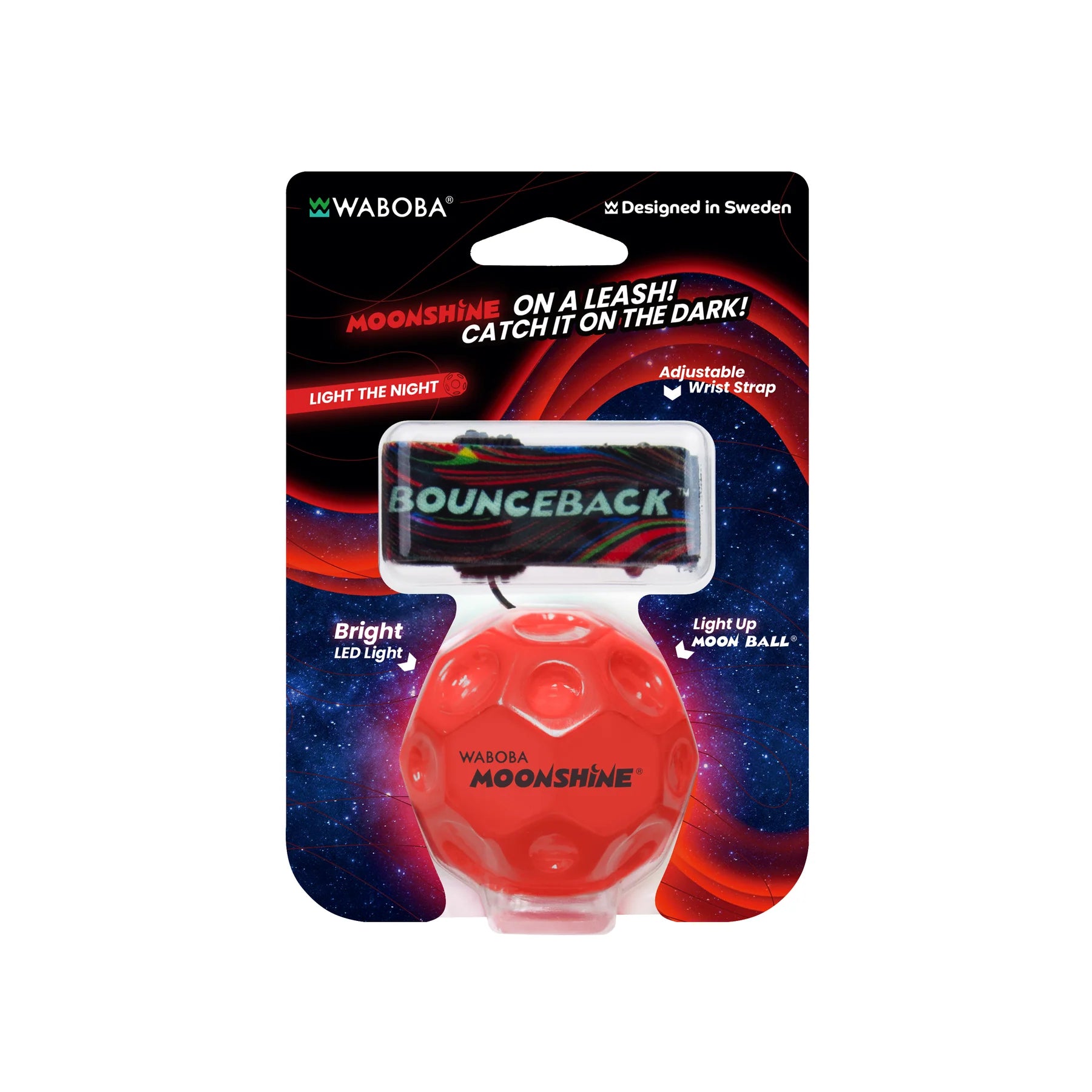 LED Bounceback - Moonshine Ball on a Leash | Waboba
