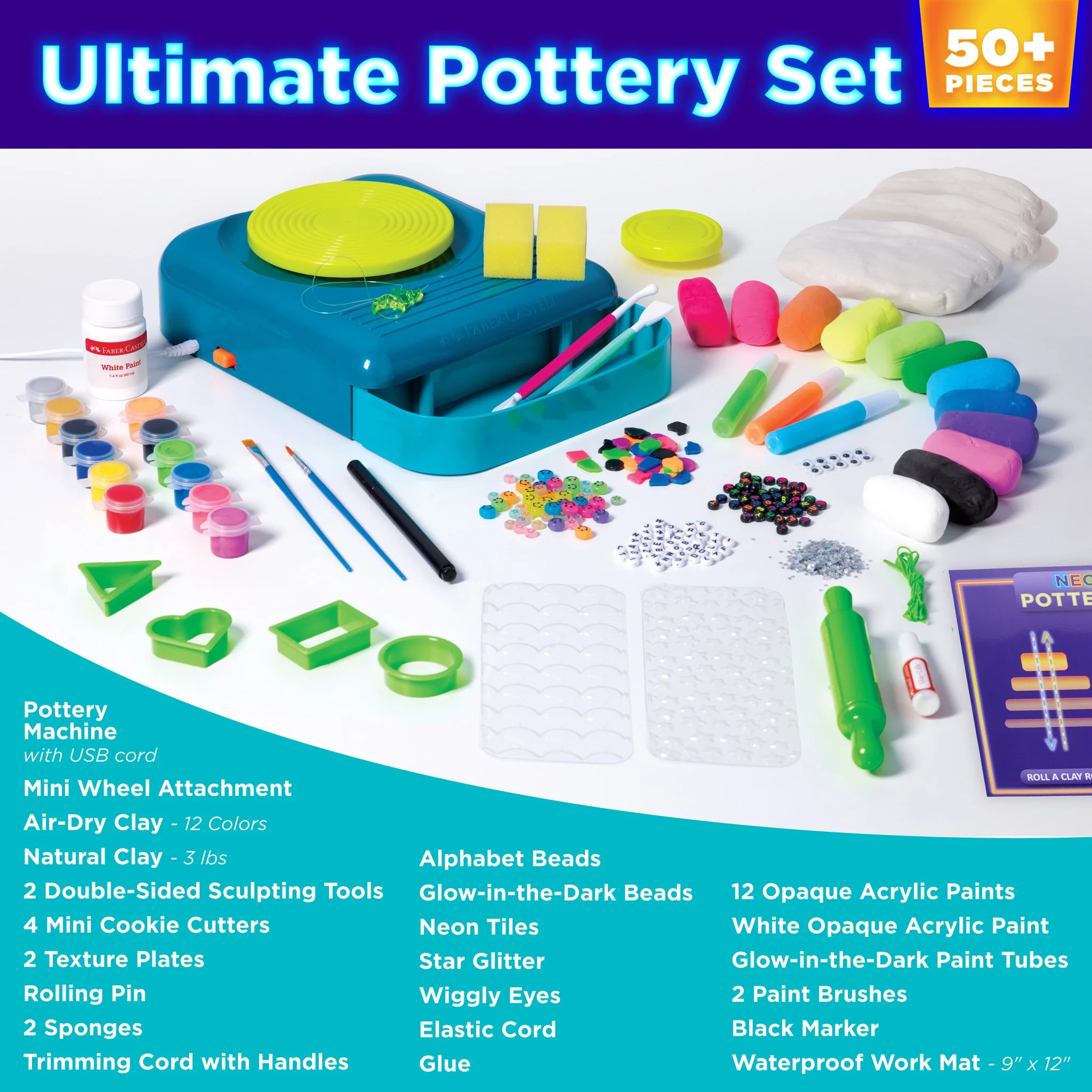 Neon Glow Pottery Studio | Creativity for Kids - LOCAL PICK UP ONLY
