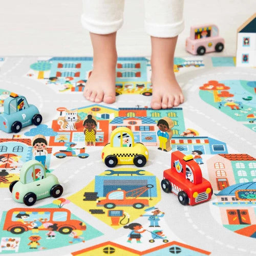Wooden Fire Truck City - Cross Roads | Janod