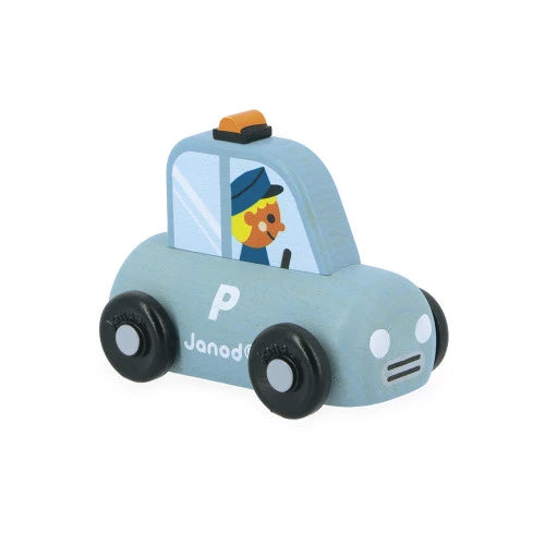Wooden Police Car City - Cross Roads | Janod