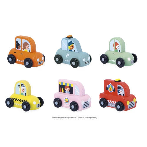 Wooden Taxi Car City - Cross Roads | Janod