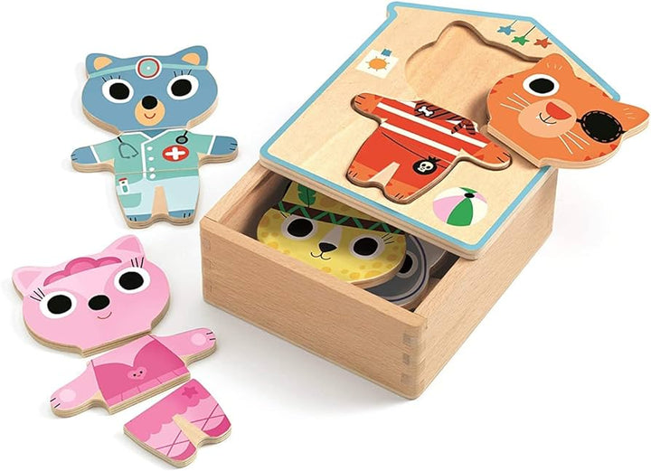 Wooden Puzzles Dressup Mix | DJECO