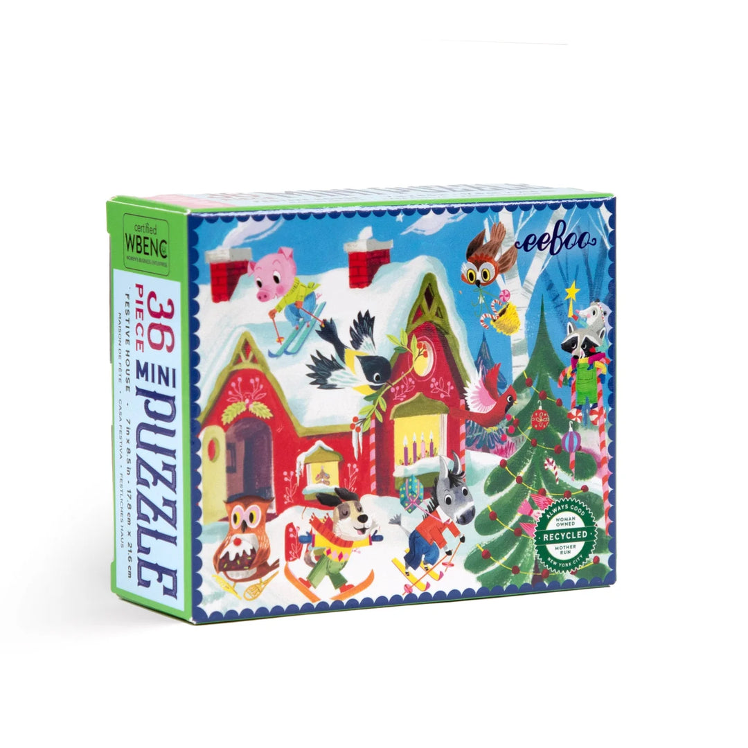 Woodland Holiday Miniature Puzzles -  36 pieces | eeBoo