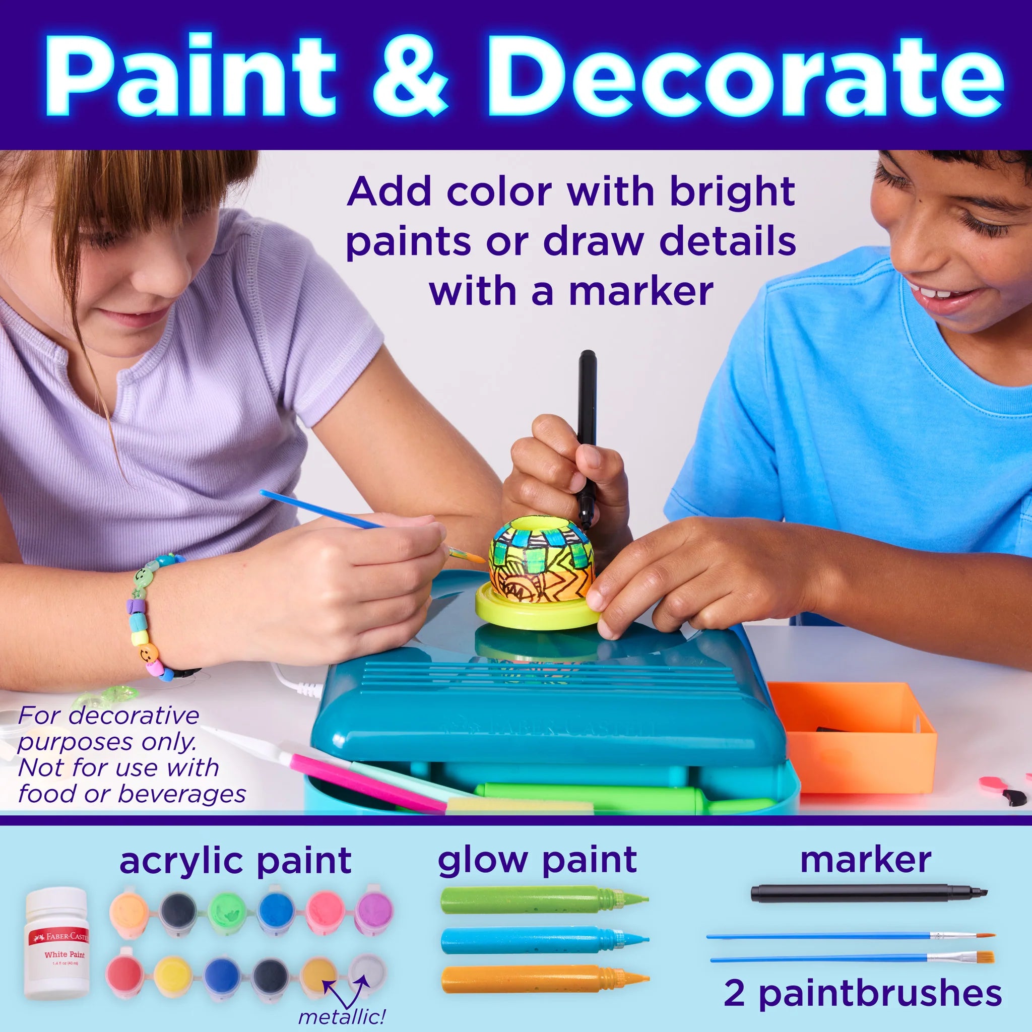 Neon Glow Pottery Studio | Creativity for Kids - LOCAL PICK UP ONLY