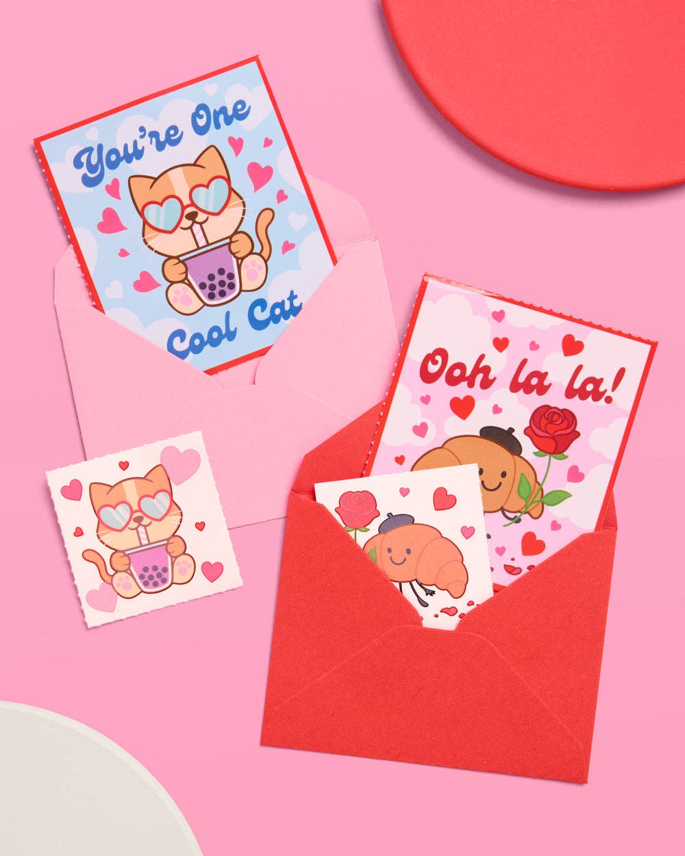 xo, Fetti Holiday Valentine Kawaii V-Day Card Set | kawaii, mochi, kids