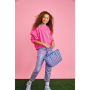 Small Purple Woven Tote | iScream