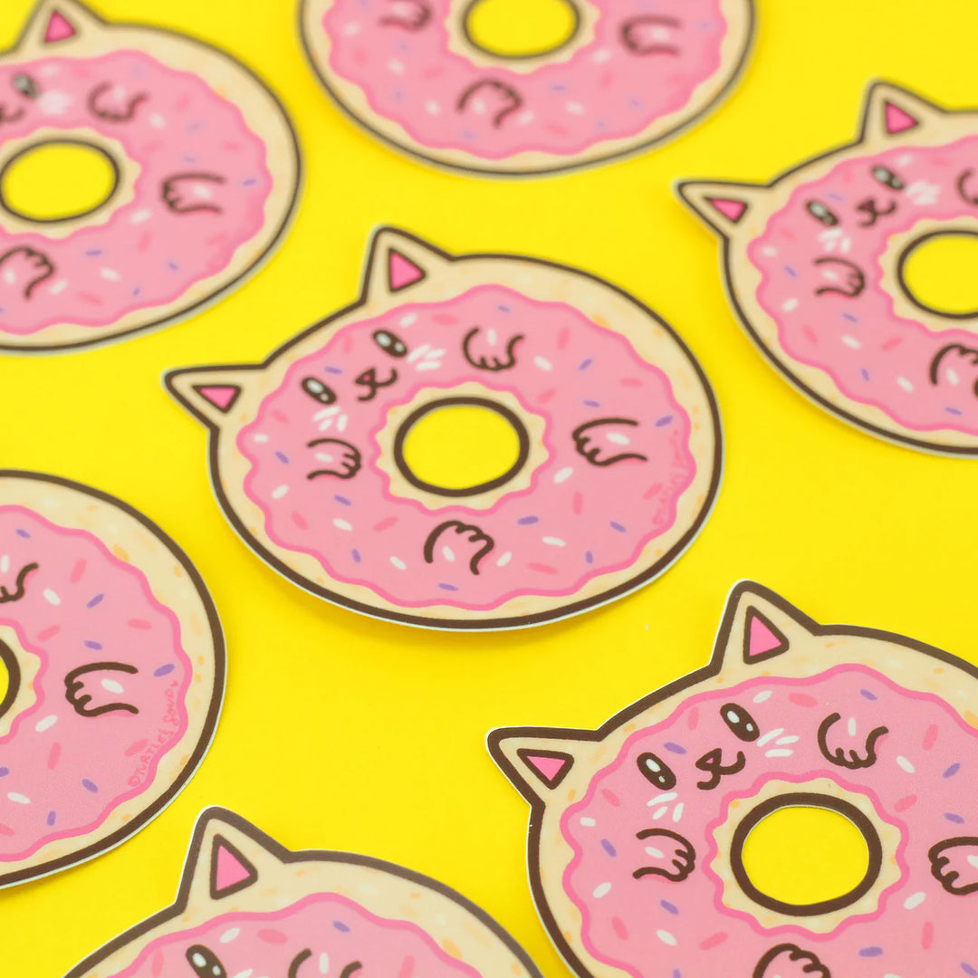 Donut Cat Vinyl Sticker | Turtle's Soup