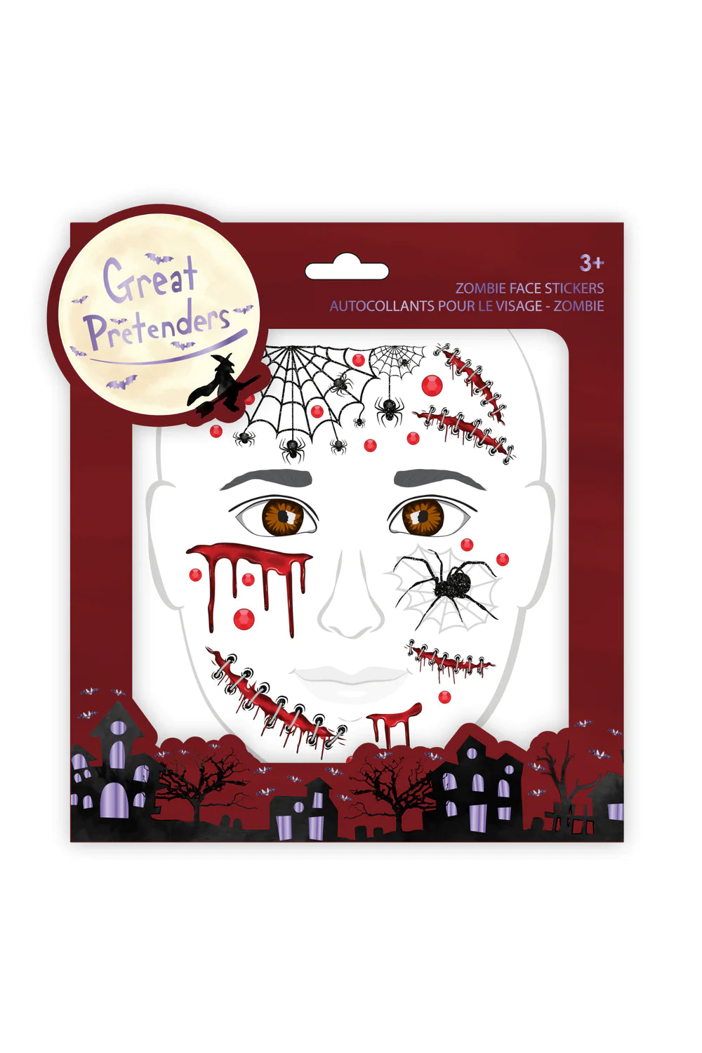 Zombie Face Stickers  | Great Pretenders