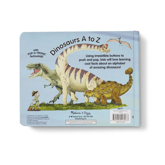 Poke-a-Dot - Dinosaurs A to Z Board Book | Melissa & Doug